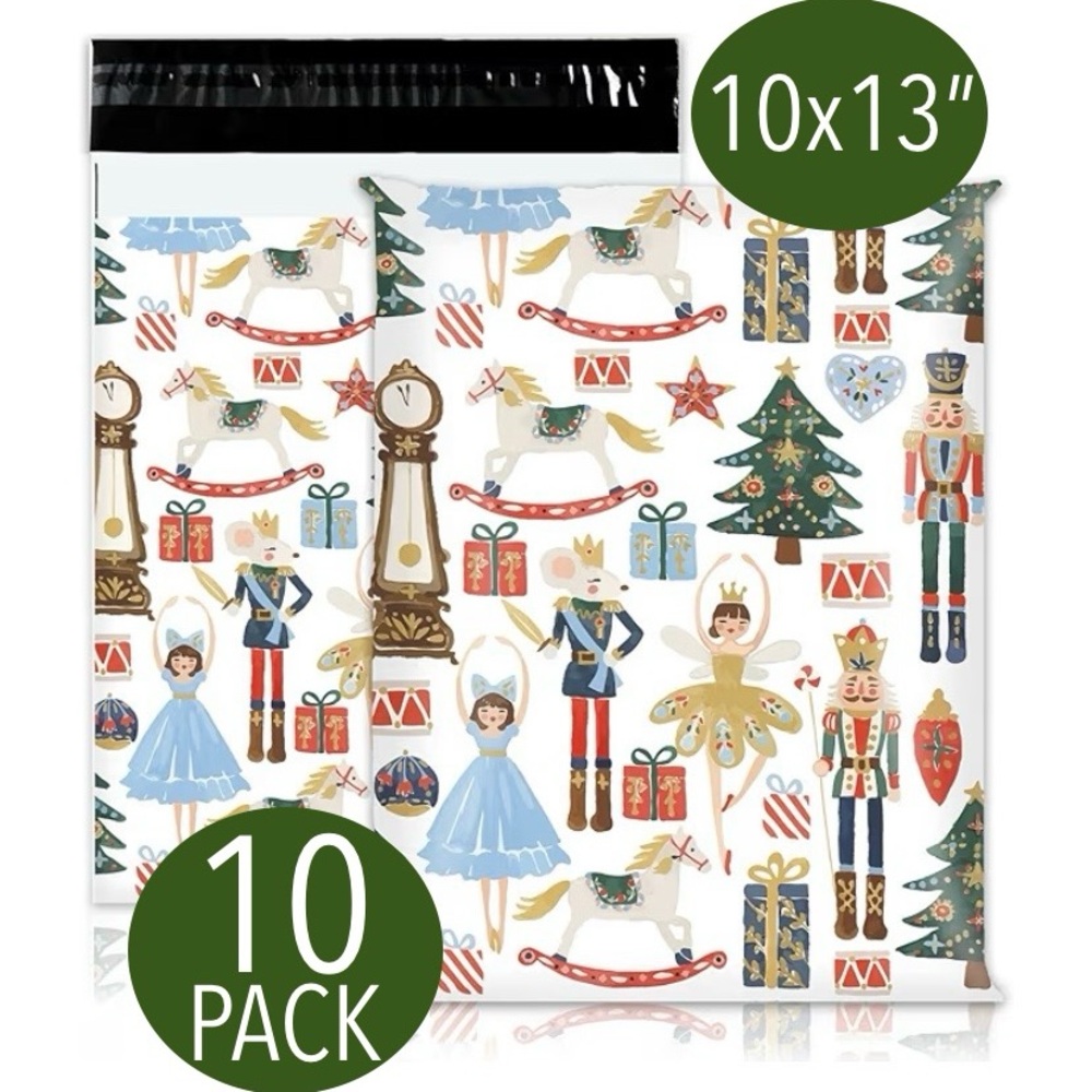 10Pk 10x13 Nutcracker Poly Mailers - Picture 2 of 2